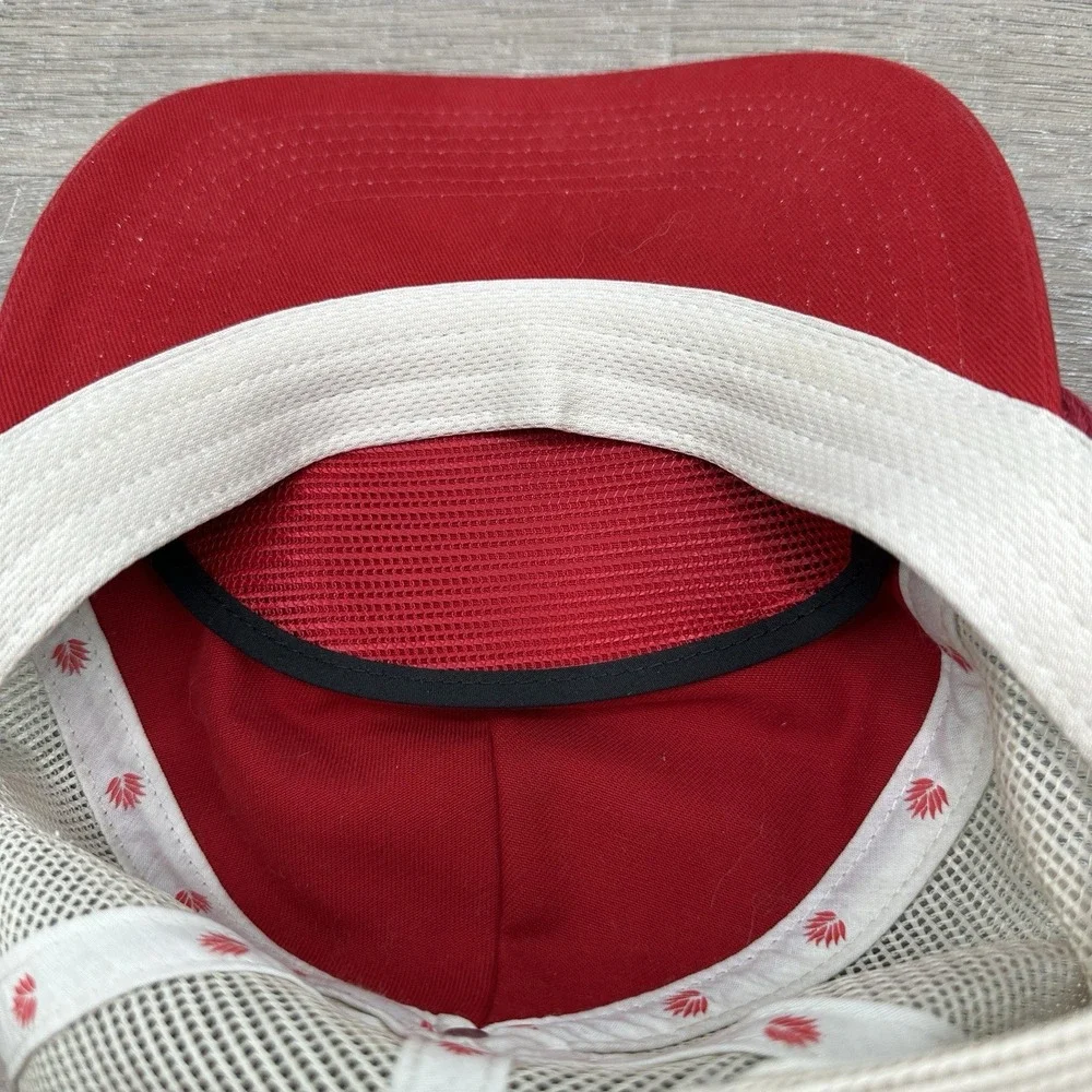 Sendero Provisions Co Waco Tejas Snapback Mesh Hat Red Cream Texas Cowboy Hat